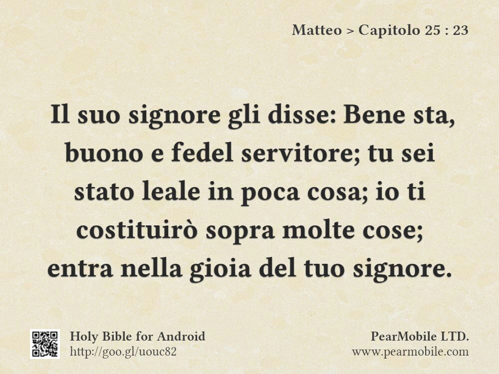 Matteo, Capitolo 25:23